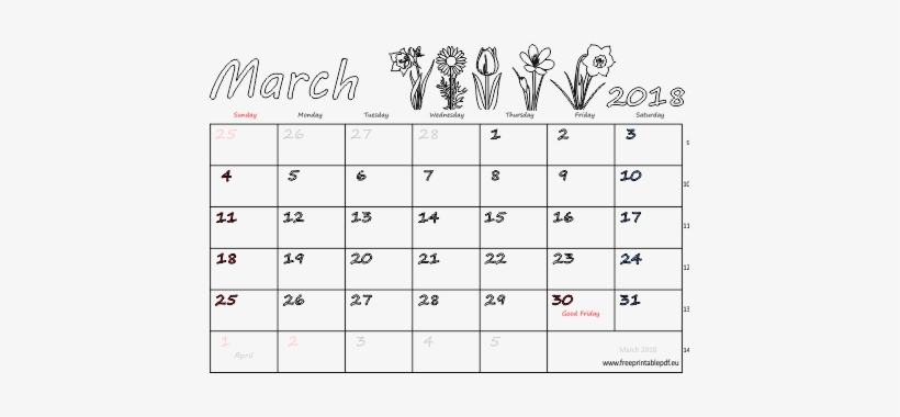 March 2018 Uk Holidays - March 2018 Calendar Printable Free, transparent png #2978762