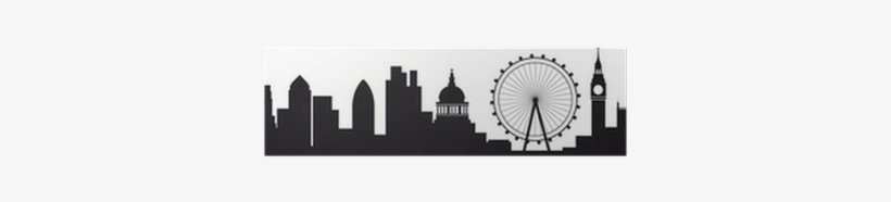 Detailed Silhouette Of London Skyline Poster • Pixers® - London Silhouette, transparent png #2978914