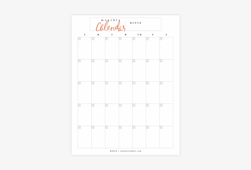 blank calendar printable pdf page calendar free transparent png download pngkey