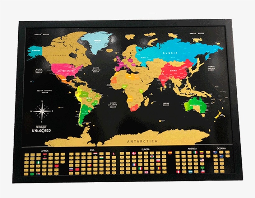1 Mapa Moldura - My Travel Scratch Map - Luckies Of London, transparent png #2979543