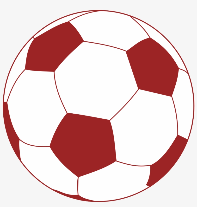 File - Soccerball-red - Svg - Colouring Page Of Ball, transparent png #2979717