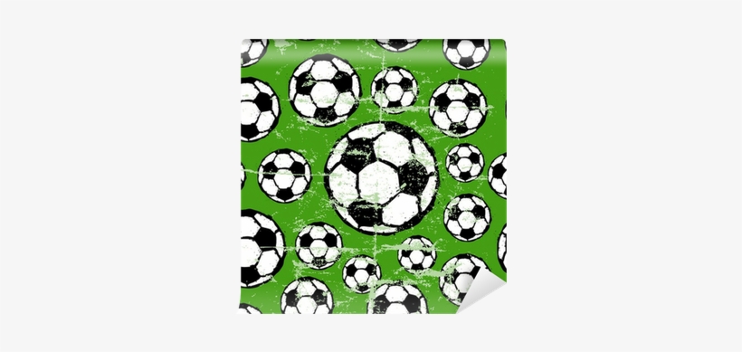 Seamless Background Pattern, Soccer Balls, Vector Illustration - Ball, transparent png #2979879