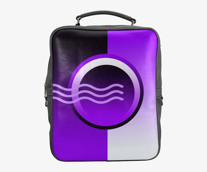 Purple Circle Button Book Bag Square Backpack - Briefcase, transparent png #2980204
