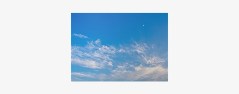 Texture Of Blue Sky With Clouds And The Moon Poster - Cloud, transparent png #2980540