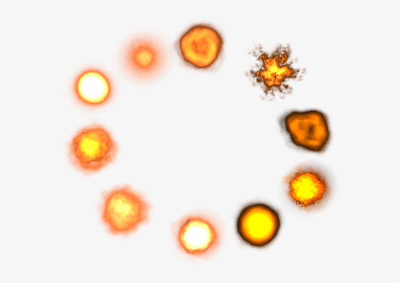 Explosion Png Sequence - Top Down Explosion Sprite, transparent png #2980571