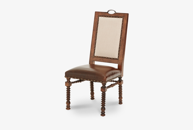 Bella Cera Fabric Back Side Chair With Leather Seat - Aico Bella Cera Fabric Back Side Chair W Leather Seat, transparent png #2980573