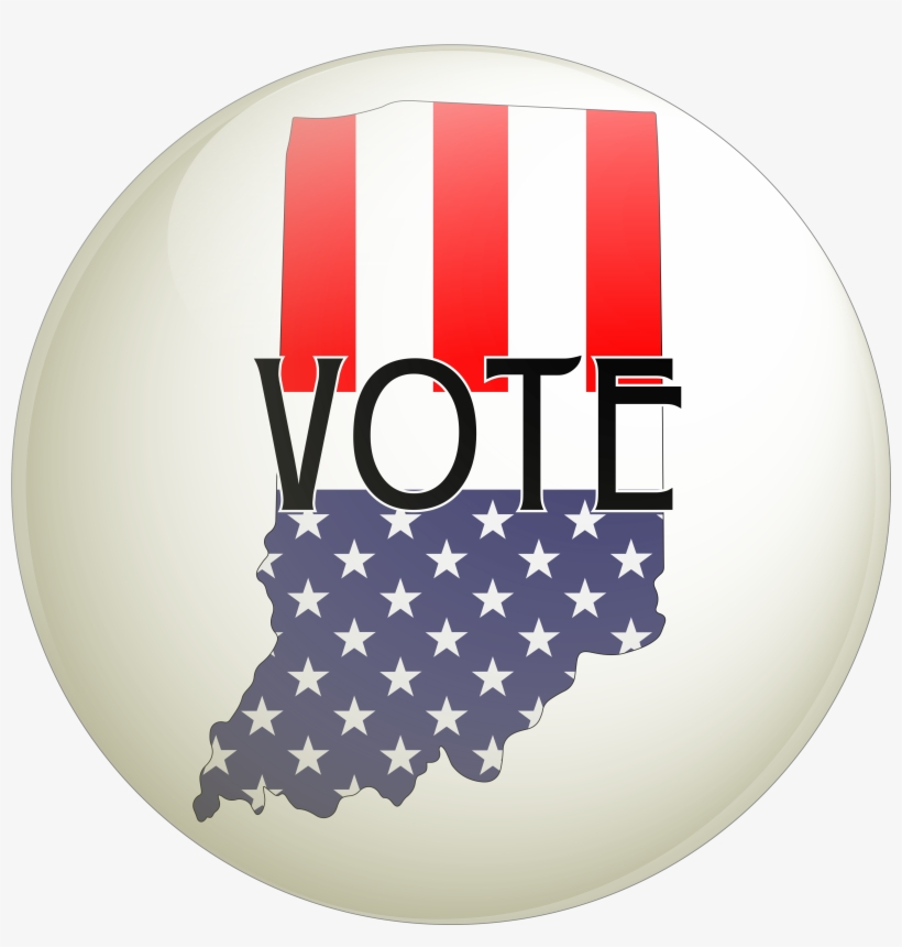 Indiana Vote Button - Flag: Municipal Flag Of Hannut, Belgium, transparent png #2980848