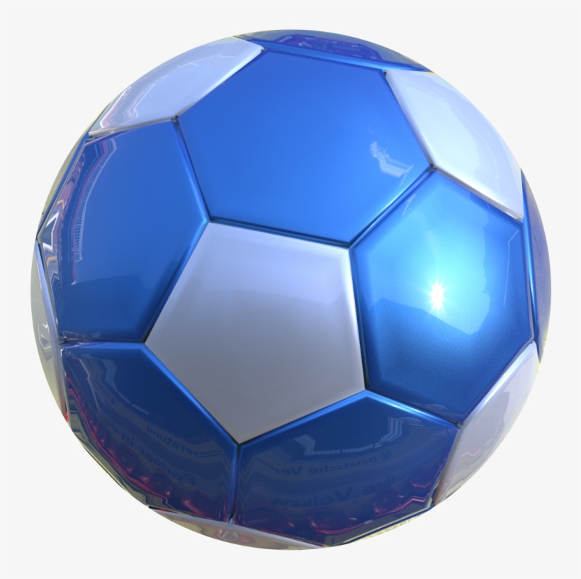 3d Soccer Ball [png - Blue Soccer Ball Png, transparent png #2981438