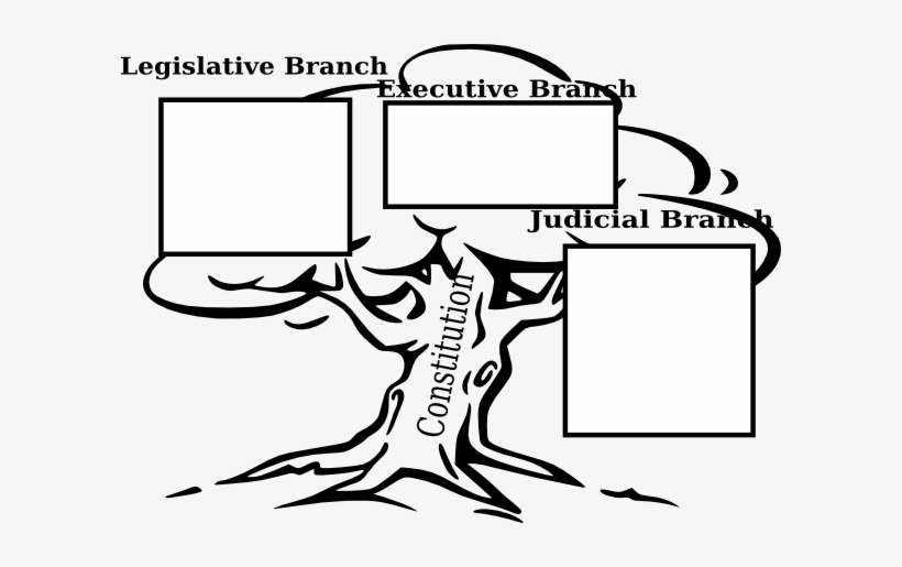 Branches Of Government Clip Art At Clipartimage - Black And White Clipart Tree, transparent png #2982197