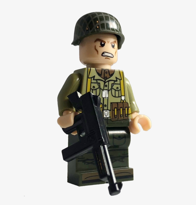 Minifig World War Ii American Normandy Thompson - Assault Rifle, transparent png #2982482