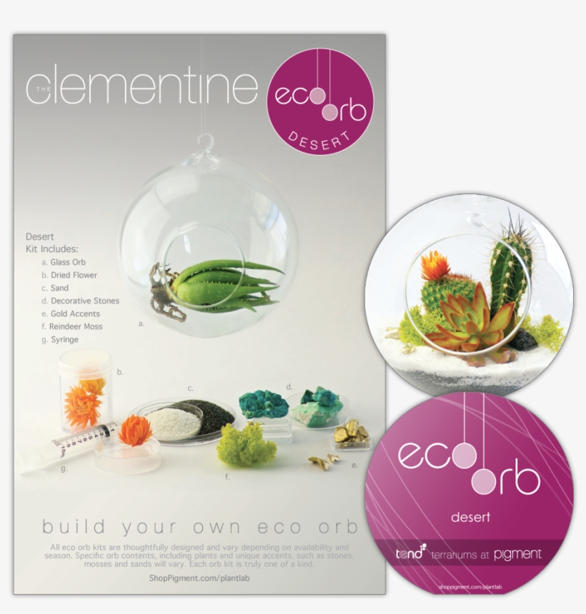 Product Package Design For The Build Your Own Eco Orb - Glass Bottle, transparent png #2982694