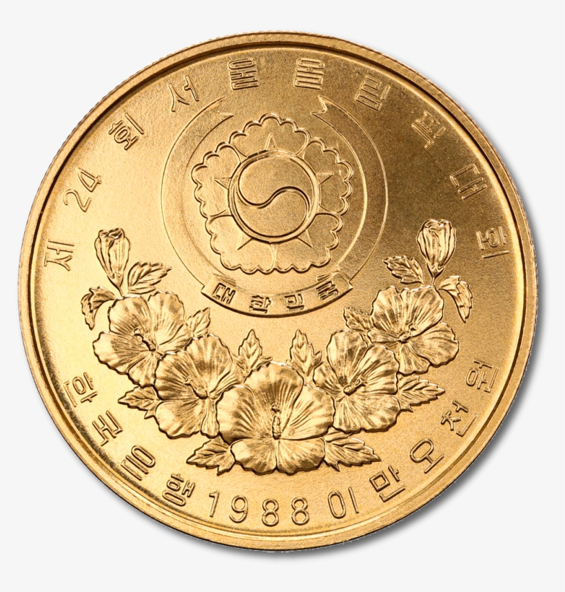 Olympics Seoul 1/2oz Gold Coin 1988 - Coin, transparent png #2983474