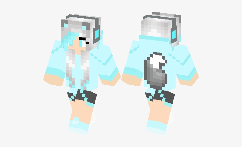 Neko Girl Minecraft Skin, transparent png #2984598