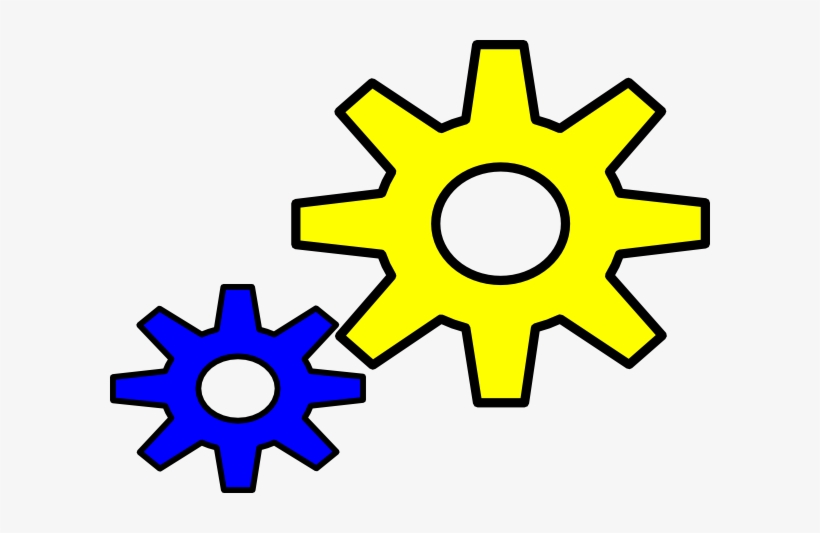 Gears Clipart Machine Gear - Free Yellow Gear Clipart, transparent png #2984922