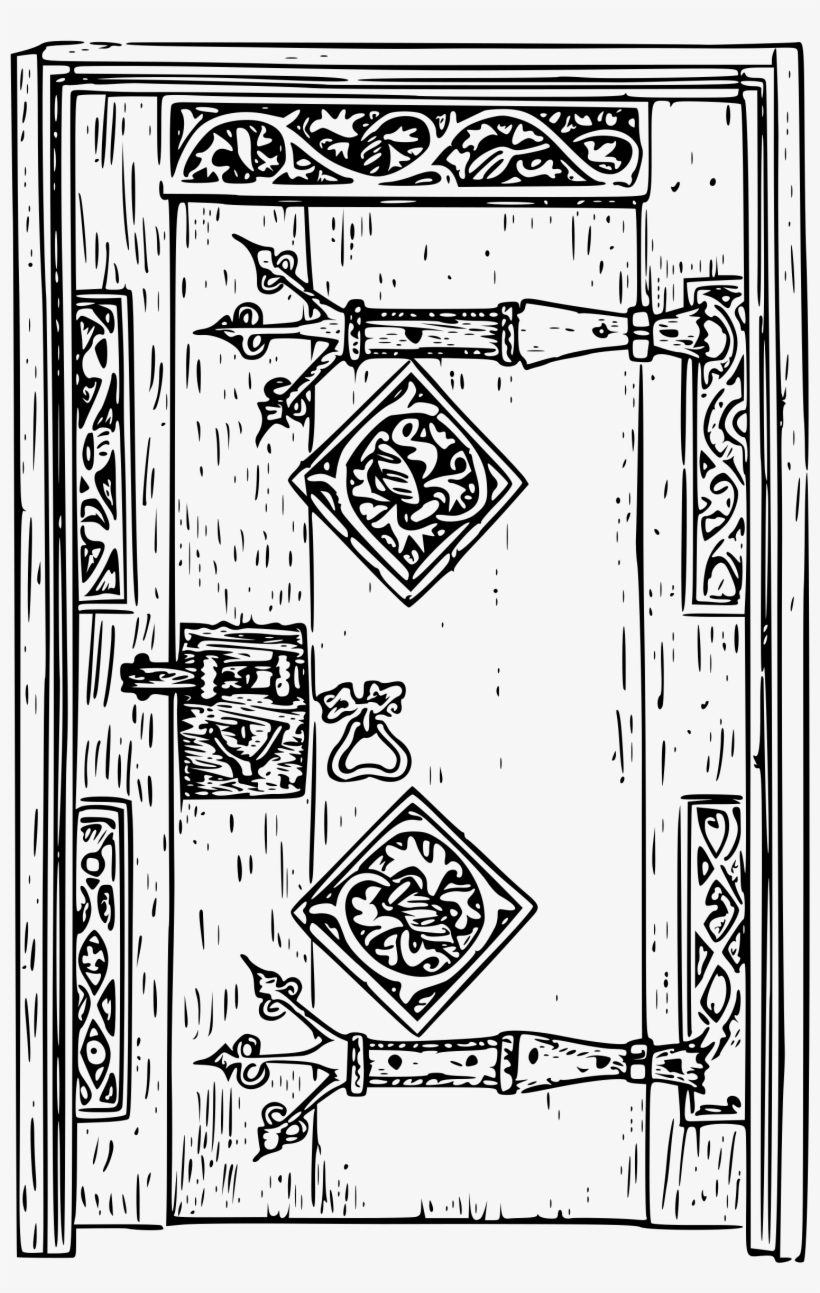 Ancient Door Svg Clip Arts 390 X 597 Px, transparent png #2985110