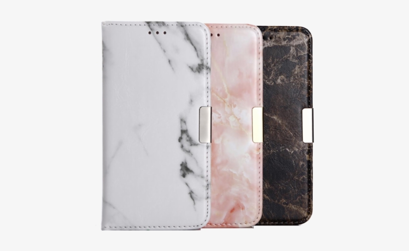 Waloo Marble Texture Leather Wallet Case For Iphone - Mobile Phone, transparent png #2985437
