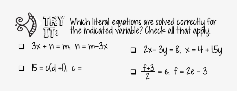 They Had To Determine Which Equations Where Solved - Calligraphy, transparent png #2985676