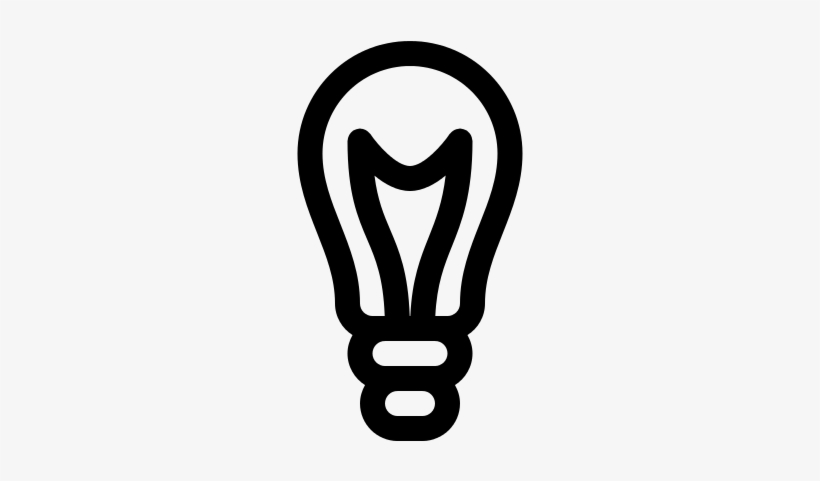 Light Bulb Thick Outline Vector - Incandescent Light Bulb, transparent png #2985813