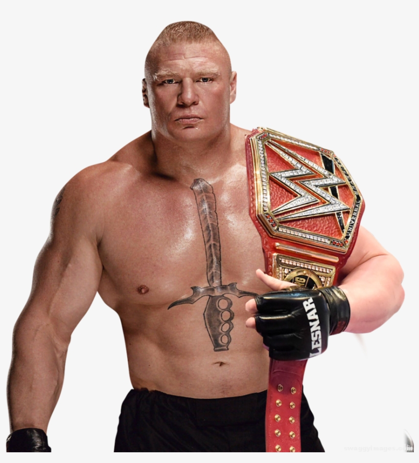 Wwe Wrestlers Png - Brock Lesnar With Universal Championship, transparent png #2985817