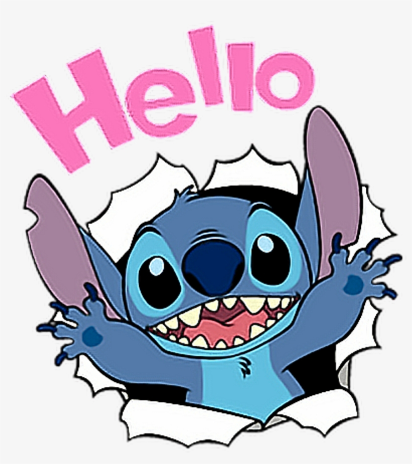 Stitch Disney Hello Cute Liloandstich Freetoedit Lilo