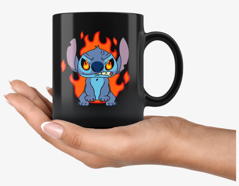 Angry Stitch Disney Mug - Mug, transparent png #2986166