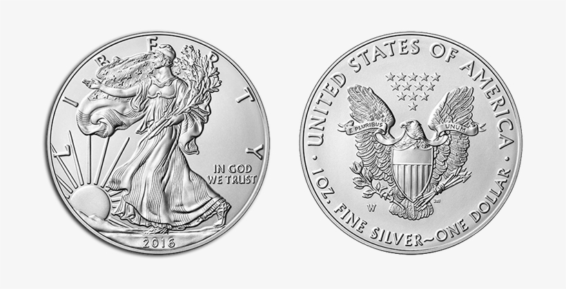 2016 American Eagle Silver Uncirculated Or - Quarter Coin 2016, transparent png #2986261