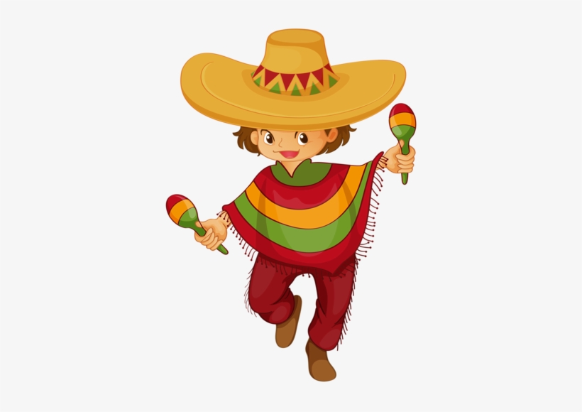 Mexican Poncho Png Download - Mexican Boy Clipart, transparent png #2986424