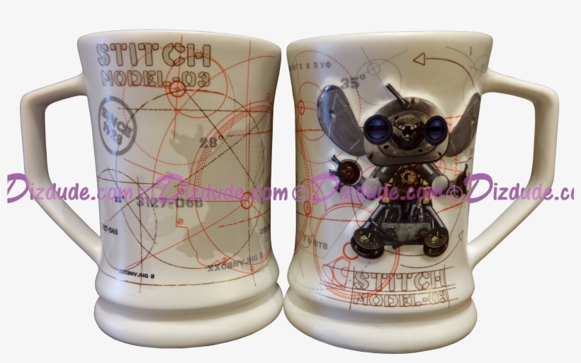 Steam Punk Stitch Robot Mug - Disney Park Stitch Robot Model Large Ceramic Mug, transparent png #2986429