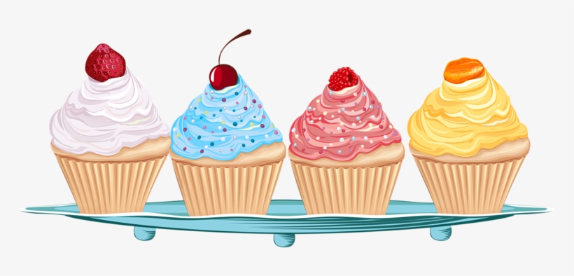‿✿⁀cupcakes‿✿⁀ Cake Vector, Views Album, Cupcake Cakes, - Sketsa Gambar Cupcake, transparent png #2986588