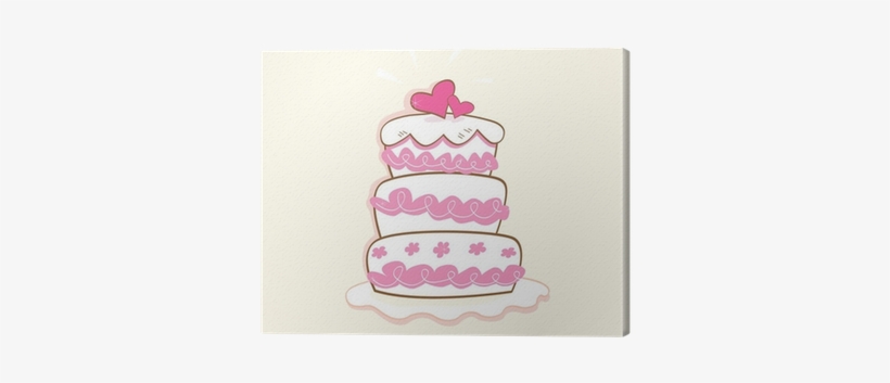 Pink Decorative Sweet Cake - Cake Vector, transparent png #2986720