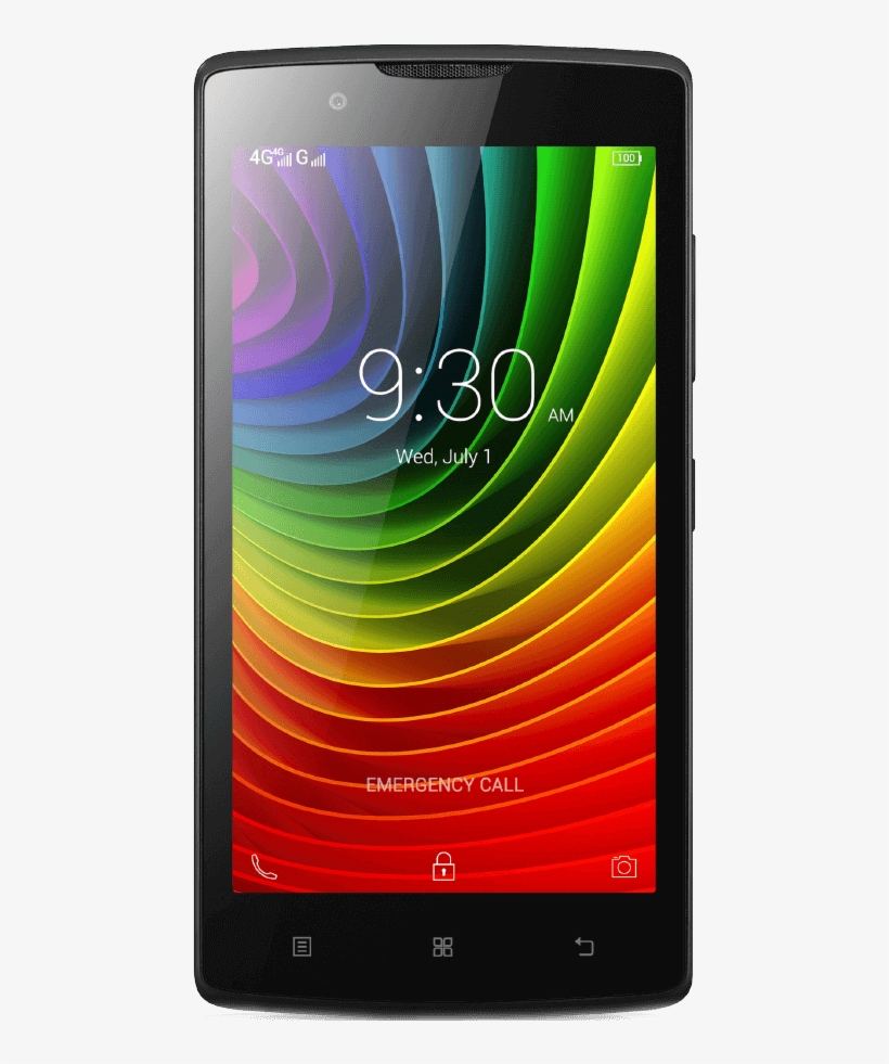 Lenovo A1000 - Black - Lenovo A1000 Mobile Phone, transparent png #2987557