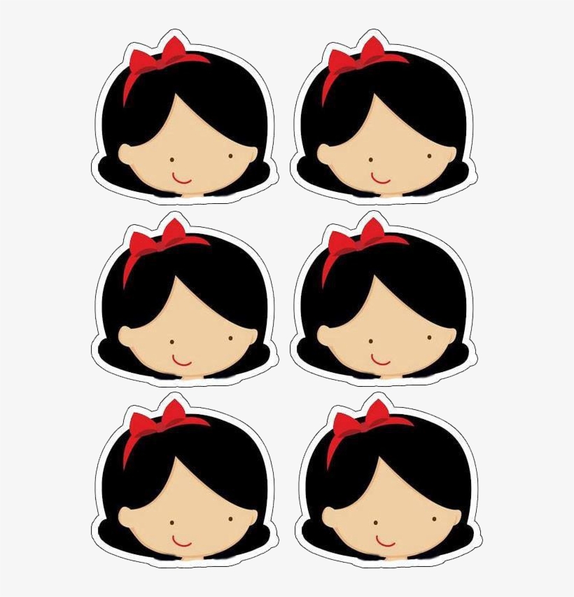 Branca De Neve Cute Princesas - Cabeça Branca De Neve, transparent png #2987984