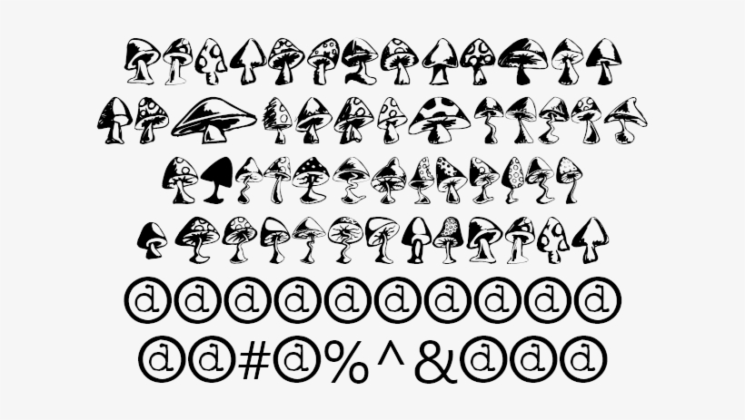 Dingbats Shrooms Example - Magic Mushrooms, transparent png #2988151