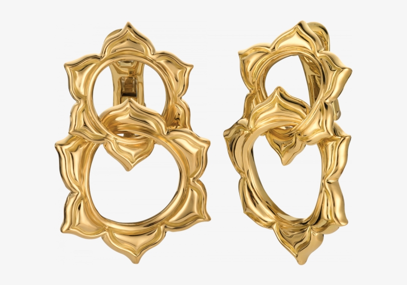 18kt Yellow Gold Soleil Double Earring, transparent png #2988782
