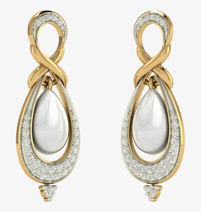 Alt="blush Baby Diamond Gold Earrings Cjer0028 Y1" - Earring, transparent png #2988809