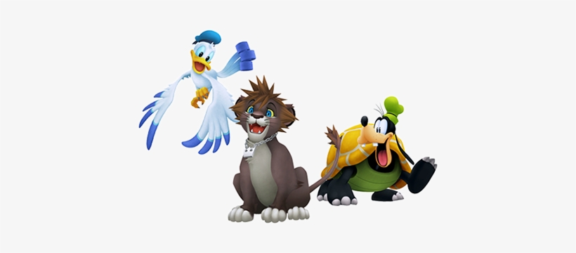 Defeat All Of The Heartless - Sora Donald Goofy Pride Lands, transparent png #2989210