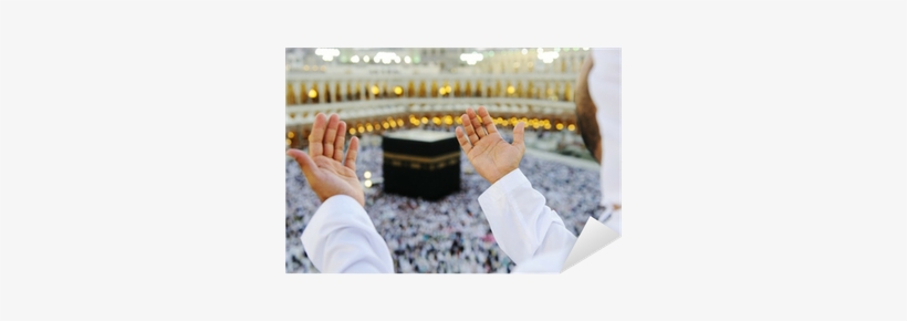 Vinilo Pixerstick Musulmán Orando En La Meca Con Las - Muslim Praying Hands, transparent png #2989258