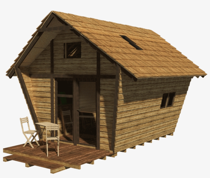 Pentagon Cabin Plans Front Door With Porch And - Pentagon Small Homes, transparent png #2989471