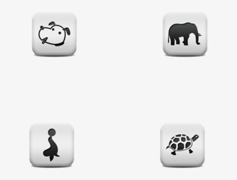 Flat Hand Drawn Animal Ui Icon - Black And White Turtle Bib, transparent png #2990065