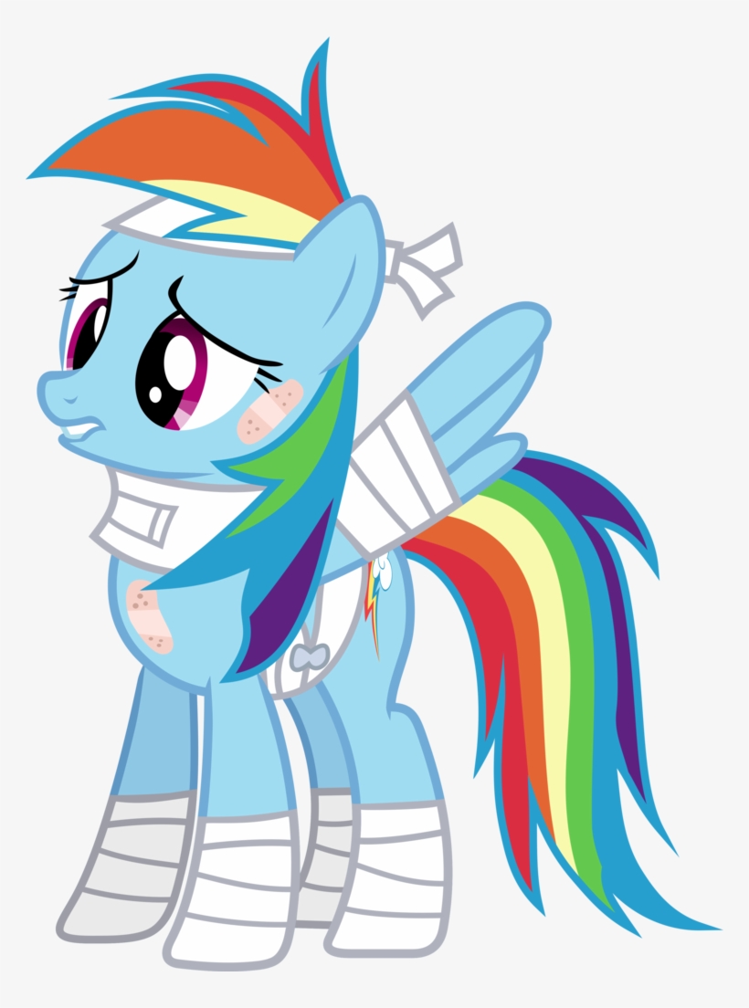 Png Download Bandaid Clipart Rainbow - Rainbow Dash Bandaged Wing, transparent png #2990526