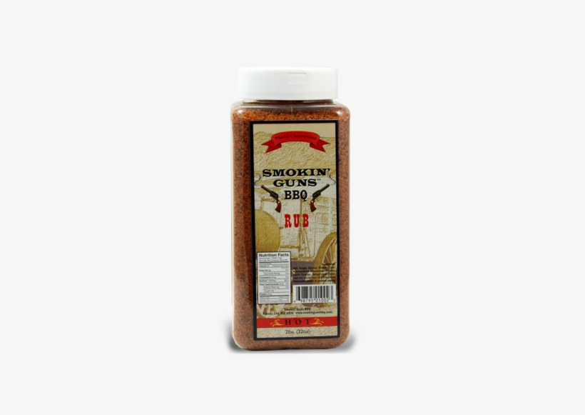 Smokin' Guns Bbq Hot Rub 2 - Smokin' Guns Sweet Heat Rub 26oz Bottle, transparent png #2990730