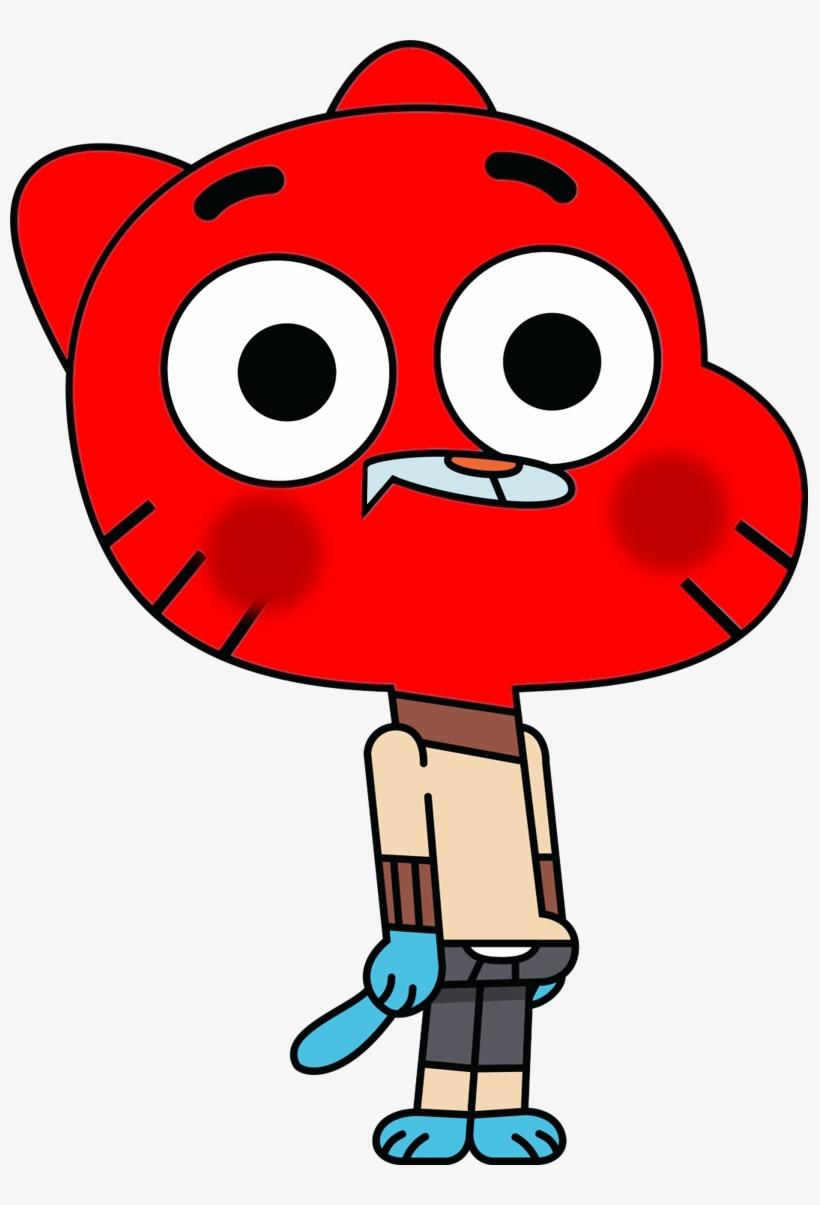 Gumball Blushing - Amazing World Of Gumball Gumball Watterson, transparent png #2990797