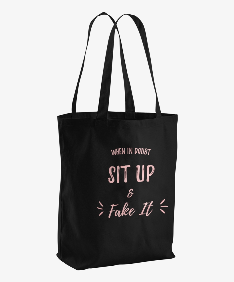 Sit Up & Fake It Canvas Tote - Tote Bag, transparent png #2990913