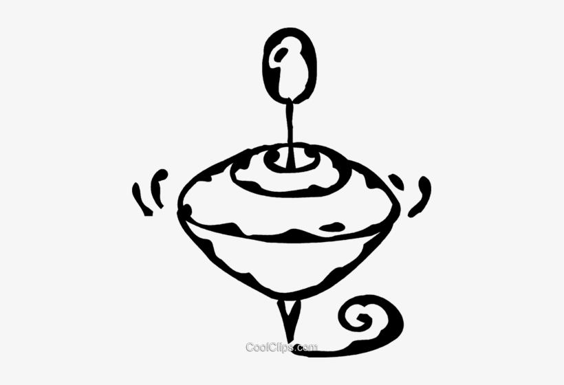 Spinning Top Royalty Free Vector Clip Art Illustration - Top Clipart Black And White Png, transparent png #2991259