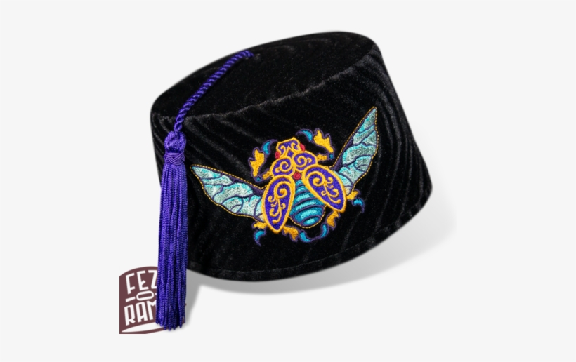Flying Scarab Fez - Embroidery, transparent png #2991499