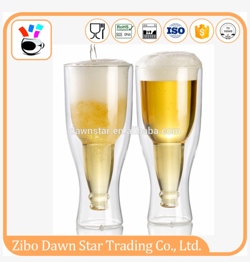 Pyrex Manufacturers, Pyrex Manufacturers Suppliers - Pack De 2 Verres À Bière À Double Paroi - 33 Cl, transparent png #2992309