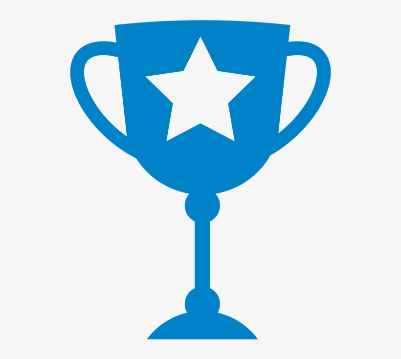 Clipart - Trophy - Blue Trophy Clipart, transparent png #2992975
