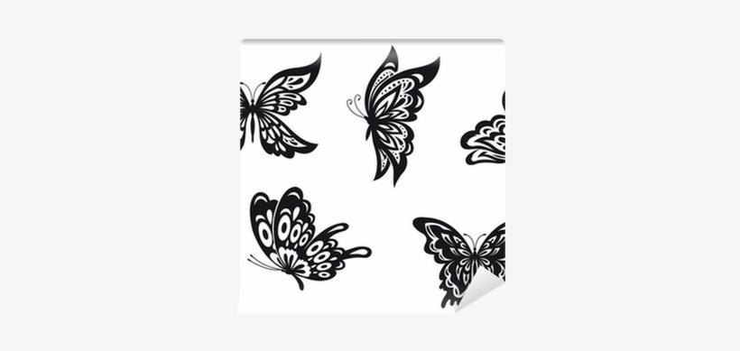 Black Butterfly Tattoo For Wrist Designs, transparent png #2993214