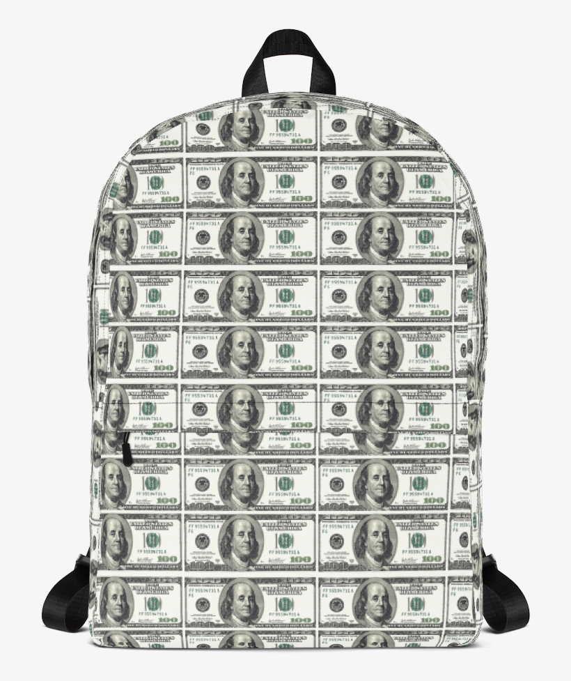Adjective Custom Designed Dollar Bill Backpack, transparent png #2993548