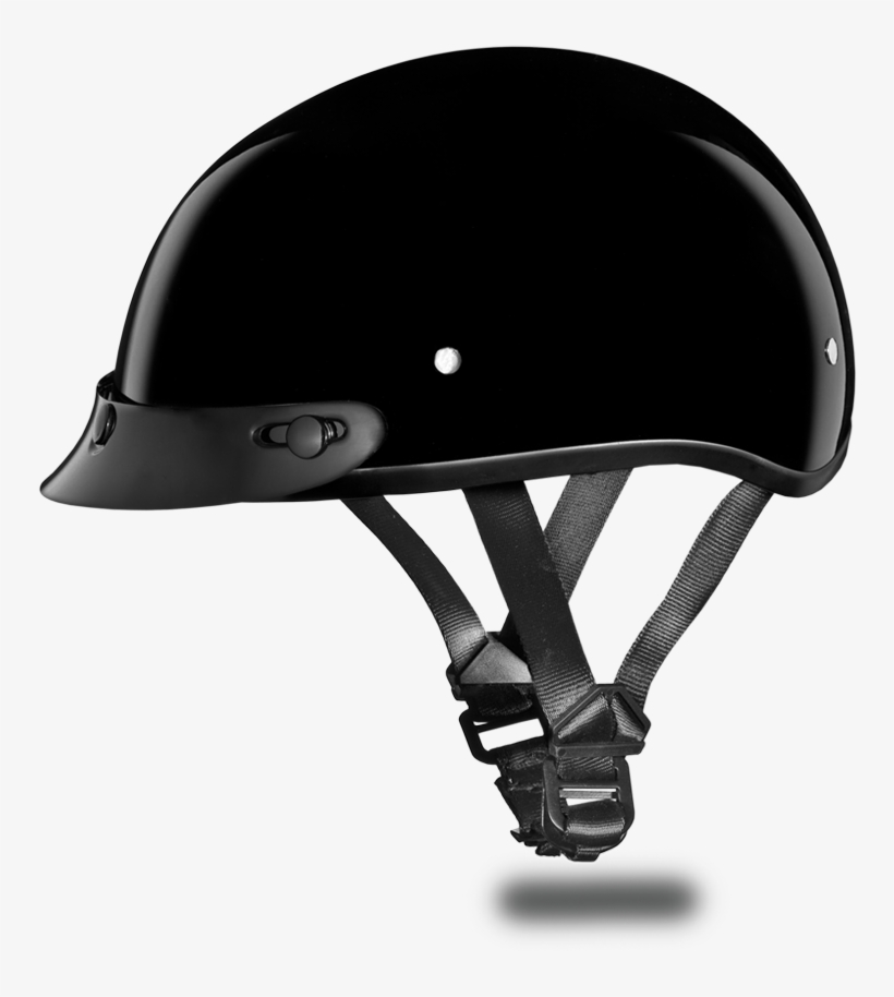 D - O - T - Approved Helmets - Dot Daytona Slim-line Skull Cap - Dull Black, transparent png #2993575